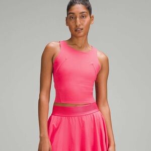 NWOT Lululemon Wunder Train Racerback Bright Hot Pink Tank Top Sports Bra Size 6